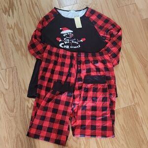 NWT Ekouaer Christmas Pajamas for Men Long Sleeve Pjs Loungewear Sleepwear LARGE